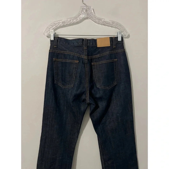 J Crew Jeans Women’s 4T Blue Dark Button Fly Straight Mid Rise Preppy Denim - Picture 7 of 13